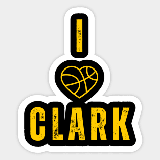 I love Clark Jersey yellow Sticker